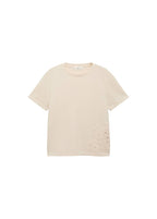 T-Shirt Coton Broderie À Fleur