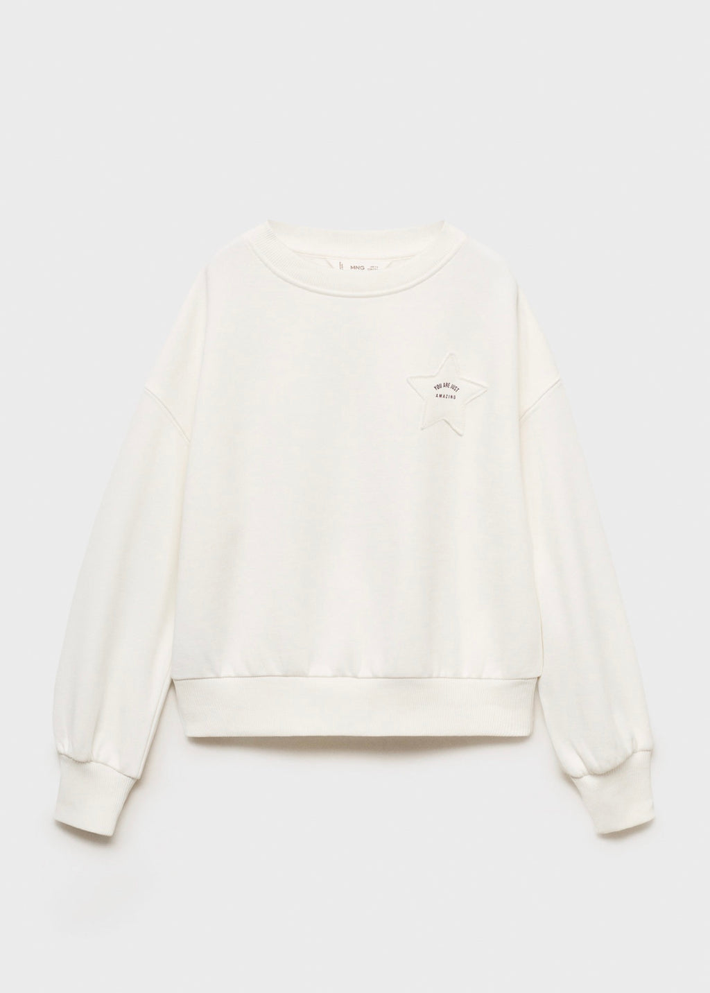 Sweat Patch Blanc Cassé - Fille