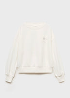 Sweat Patch Blanc Cassé - Fille