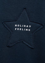 Sweat Patch Bleu Marine - Fille