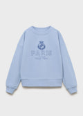 Sweat Paris Bleu Ciel - Fille