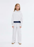 Sweat Fun Gris Clair Chiné - Fille