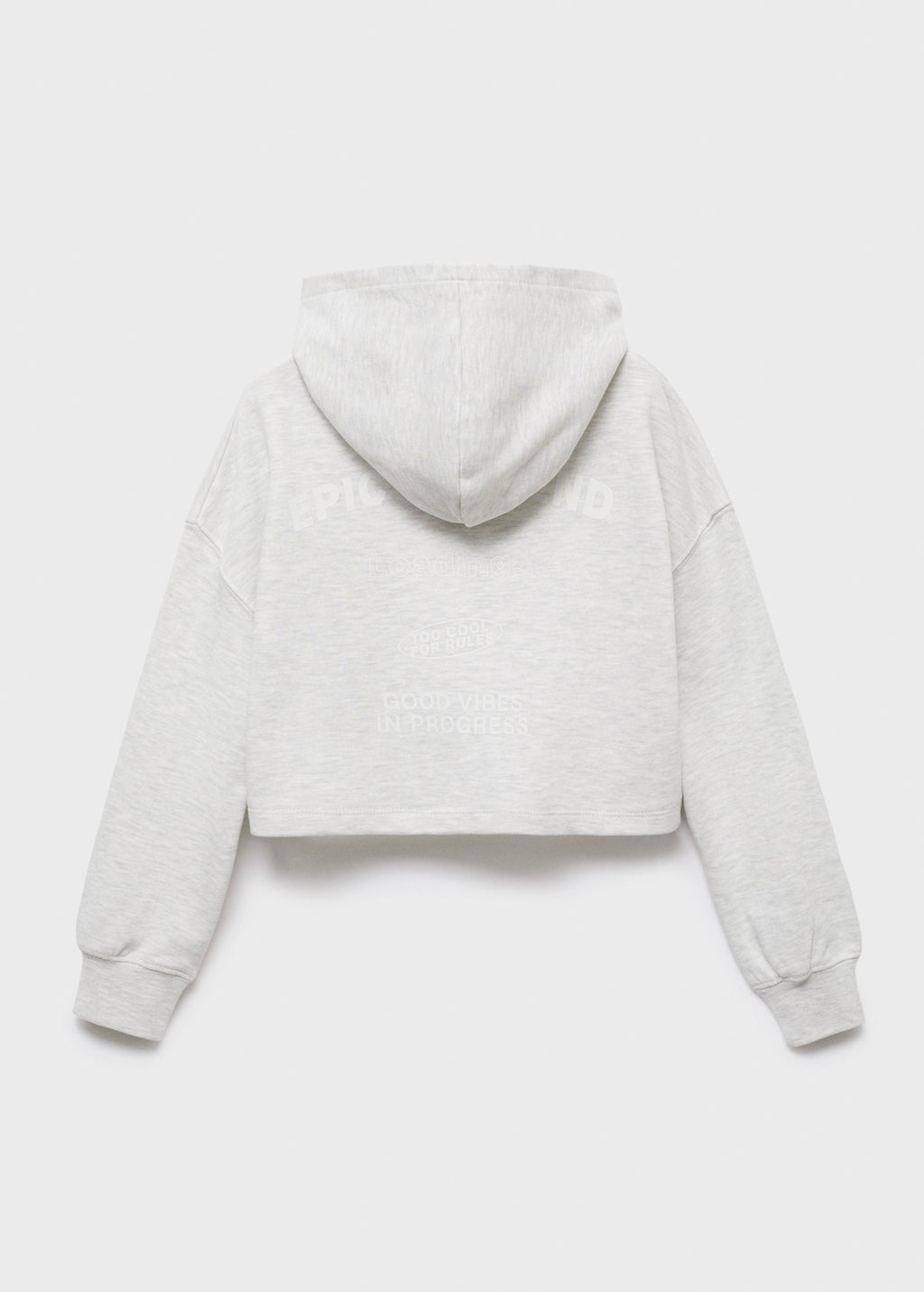 Sweat Fun Gris Clair Chiné - Fille