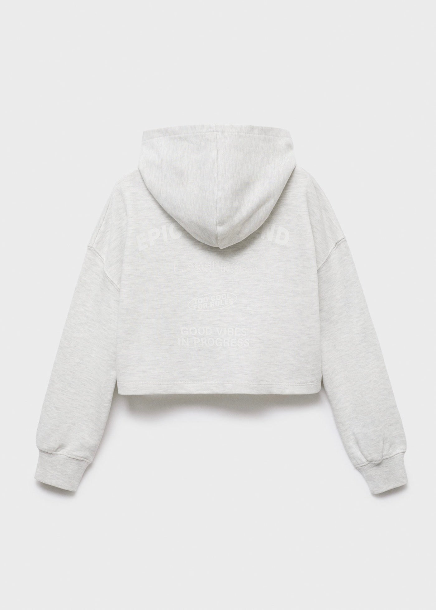 Sweat Fun Gris Clair Chiné - Fille