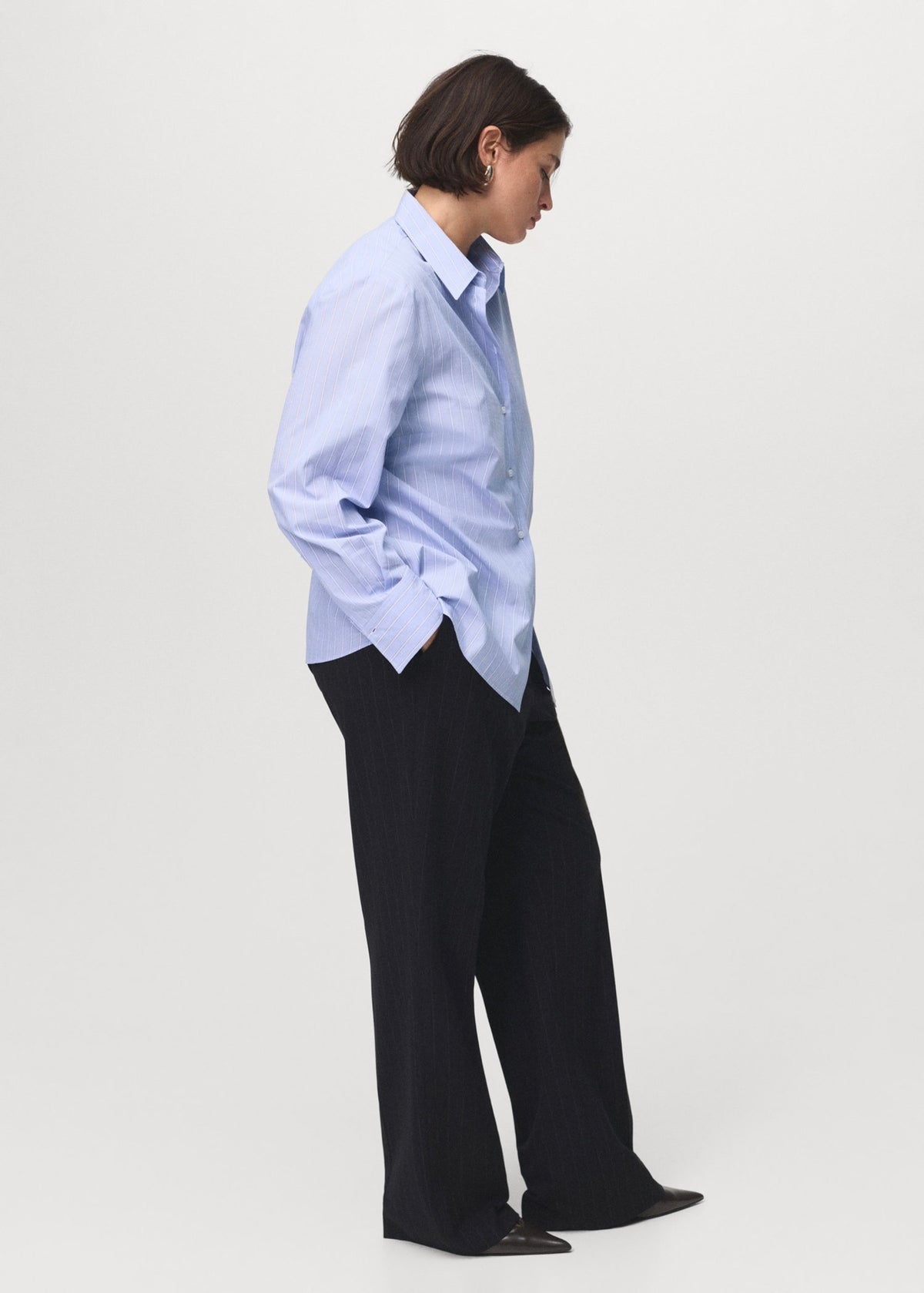 Chemise Droite Mélange Coton Et Lyocell