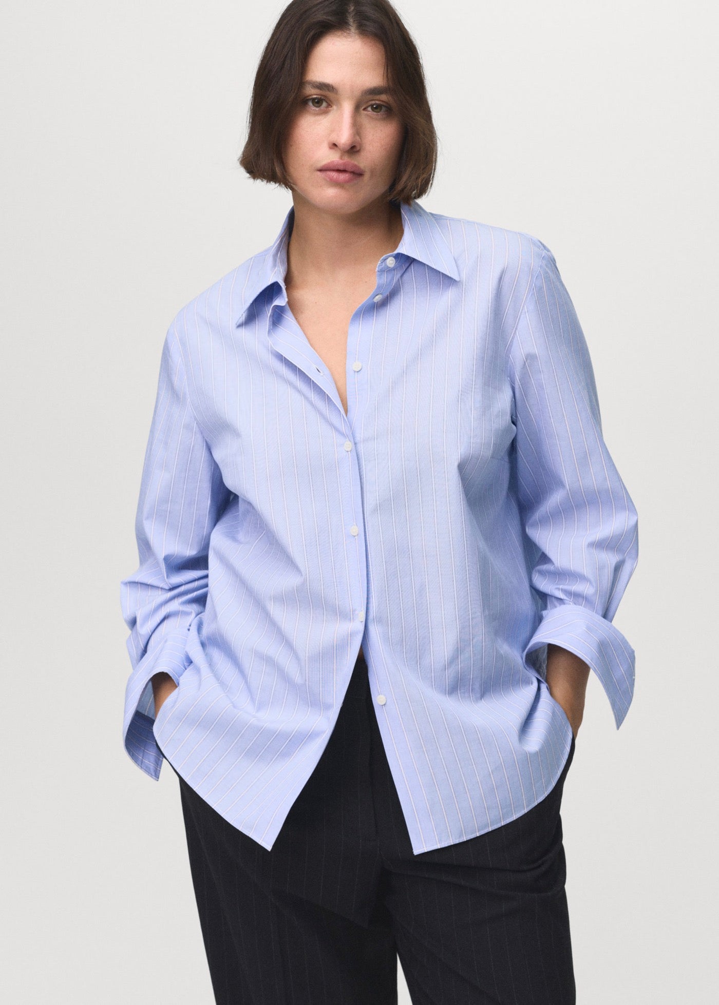 Chemise Droite Mélange Coton Et Lyocell