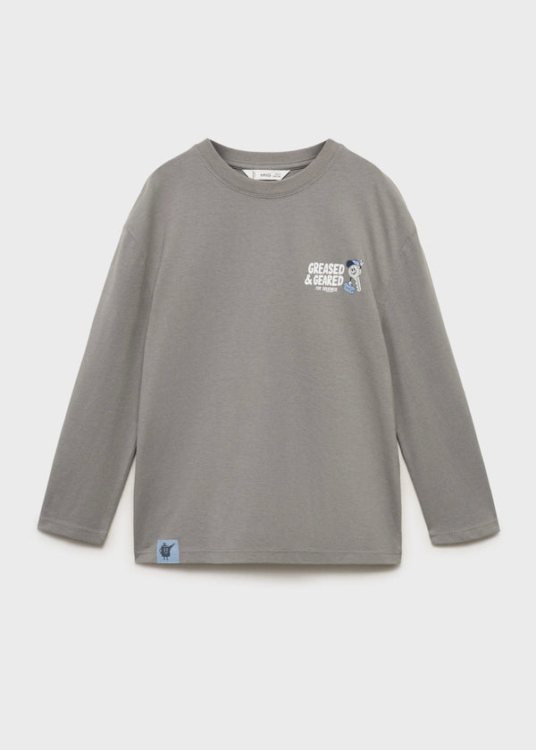 T-Shirt Greased Gris - Garçon