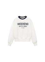 Sweat Weekend Blanc Cassé - Fille