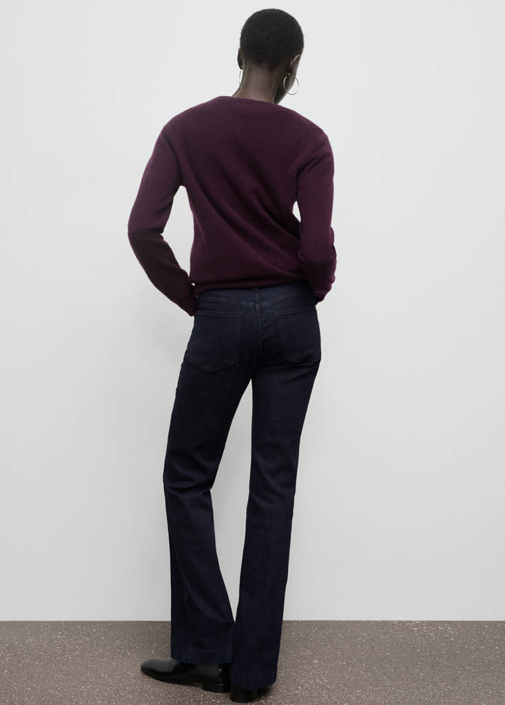 Regular-Rise Flare Jeans Rinse Wash