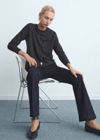 Regular-Rise Flare Jeans Rinse Wash