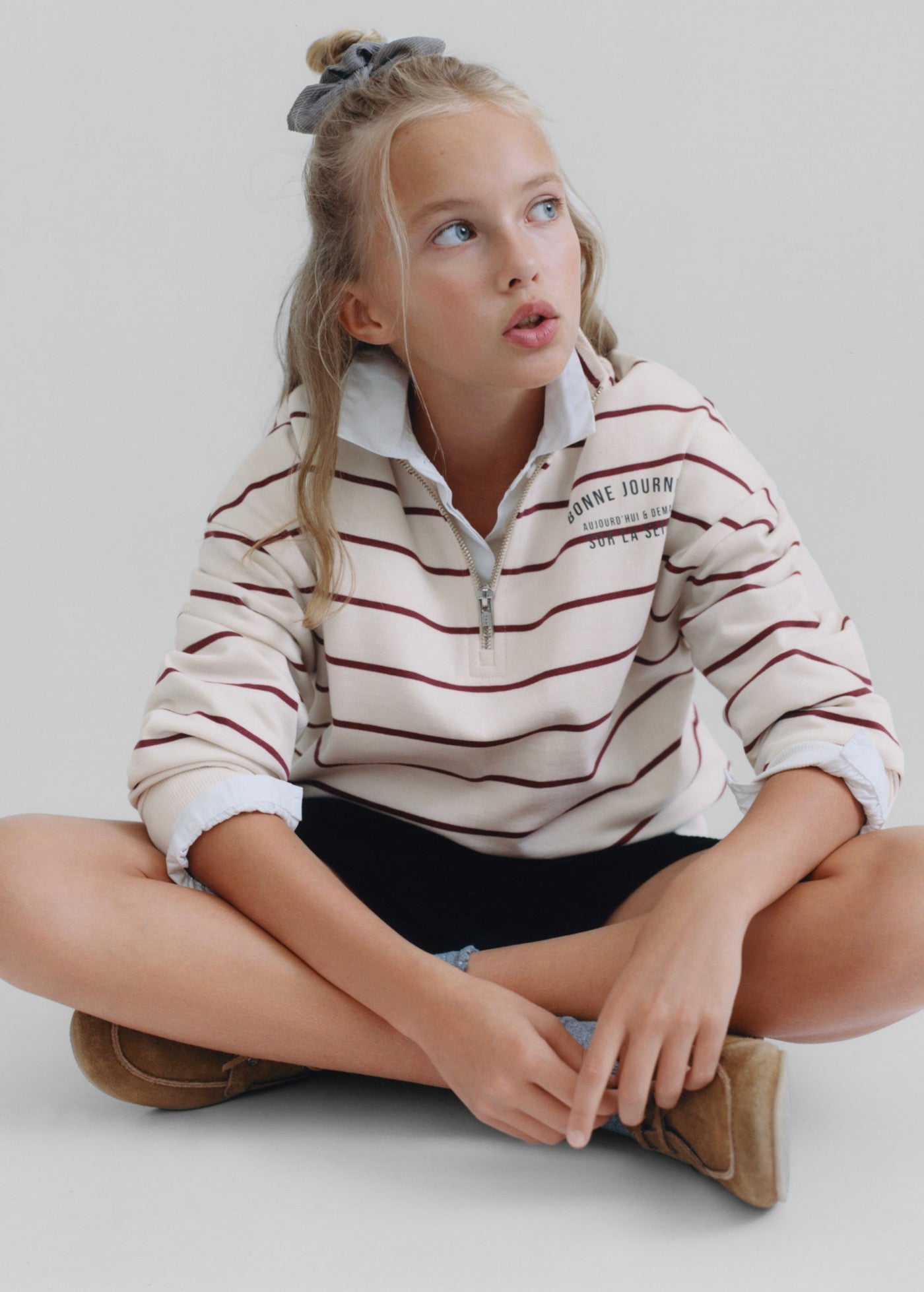 Sweat Bonne Blanc Cassé - Fille