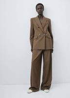 Double-Breasted Suit Blazer