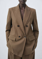 Double-Breasted Suit Blazer