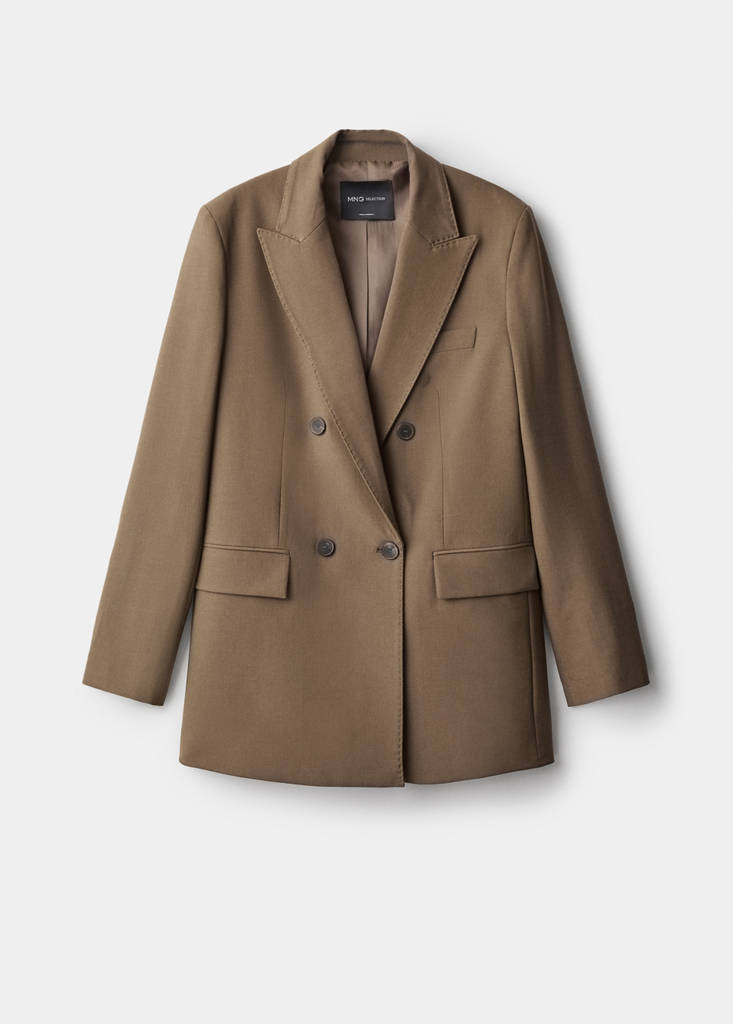 Double-Breasted Suit Blazer