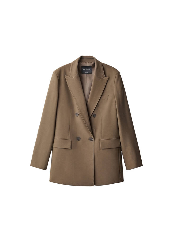 Double-Breasted Suit Blazer