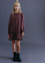 Carmela Burgundy Dress - Girl