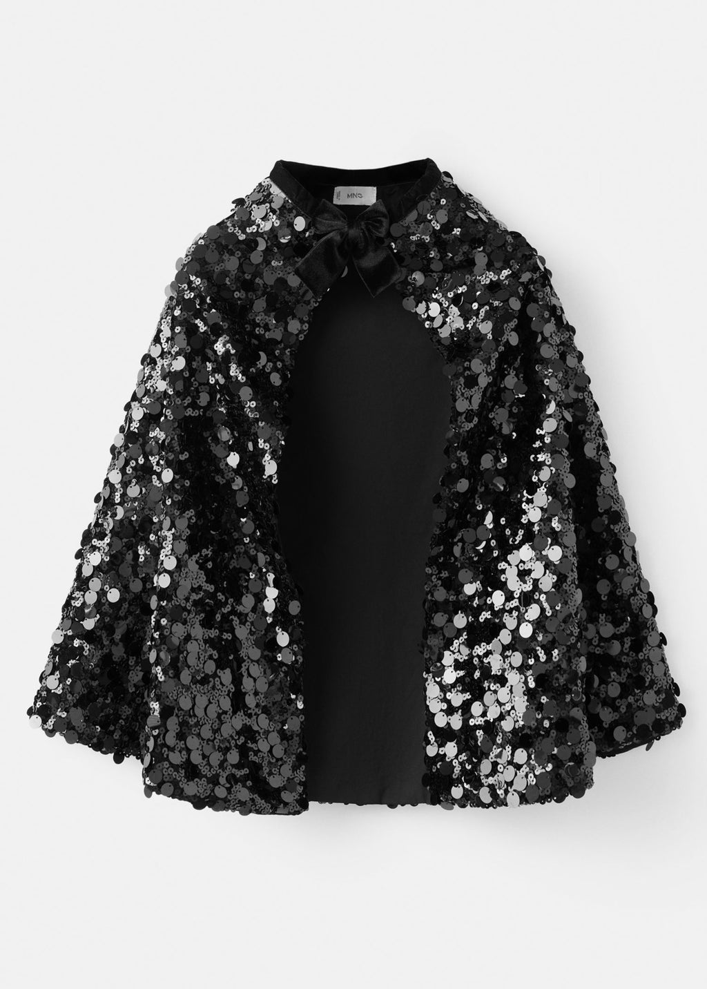 Cape Sequinc Noir - Fille