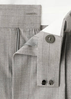 Pantaloni da completo dritti in lana mista