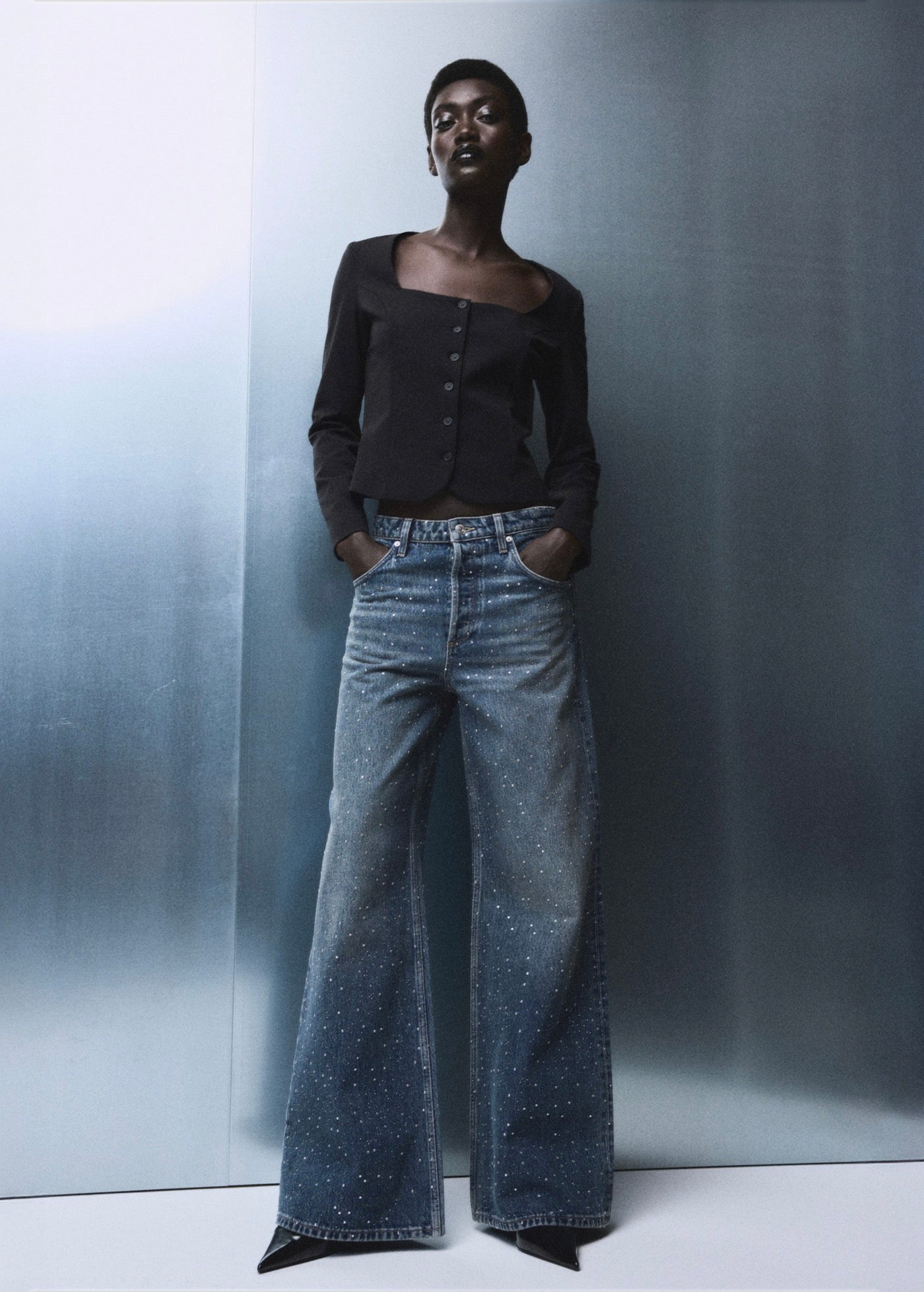 Jean Large À Strass