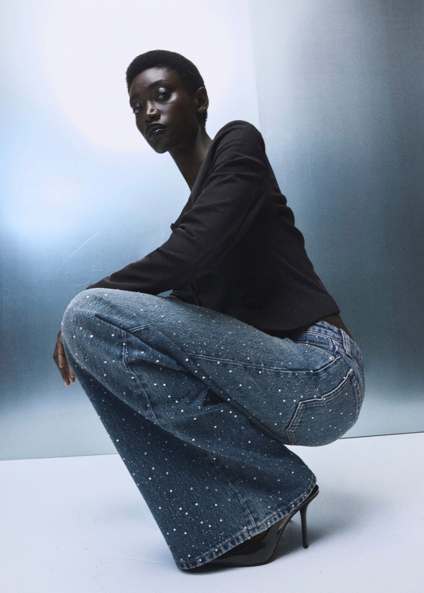 Jean Large À Strass