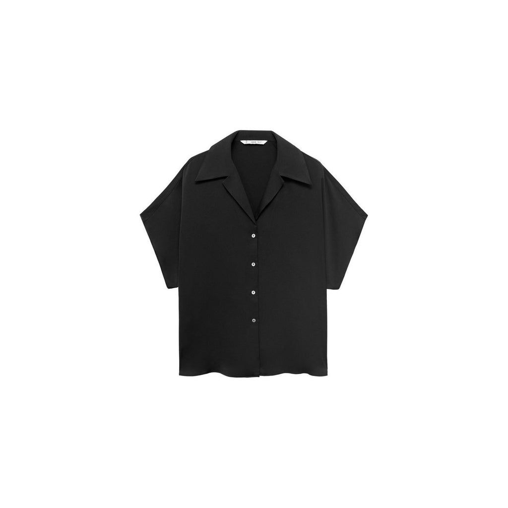 Short-Sleeved Satin Shirt