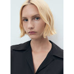 Short-Sleeved Satin Shirt