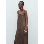 Robe Longue Effet Froissé