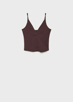 Top Coton Décolleté En V