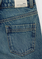 Jean Wide1 Bleu Moyen Vintage - Fille