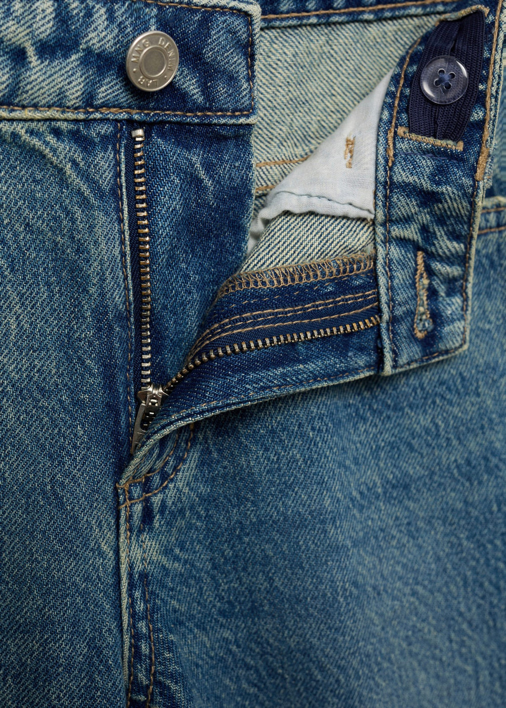 Jean Wide1 Bleu Moyen Vintage - Fille