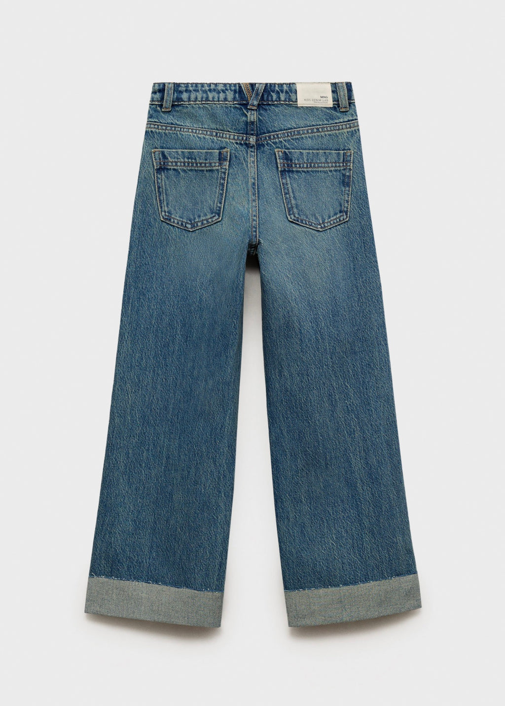 Jean Wide1 Bleu Moyen Vintage - Fille