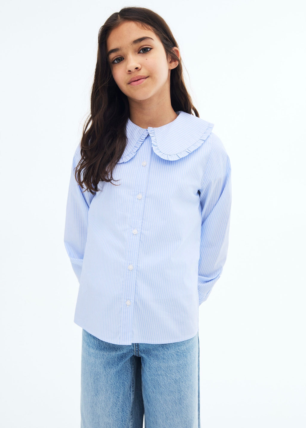 Chemise Carmen Bleu - Fille