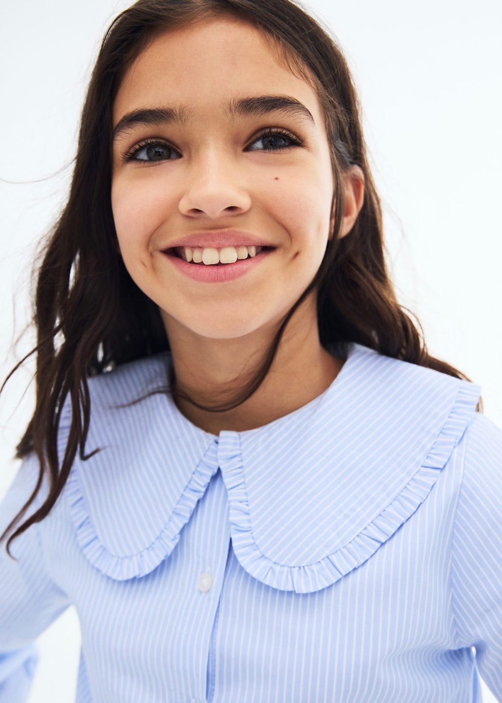 Chemise Carmen Bleu - Fille