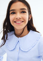 Chemise Carmen Bleu - Fille