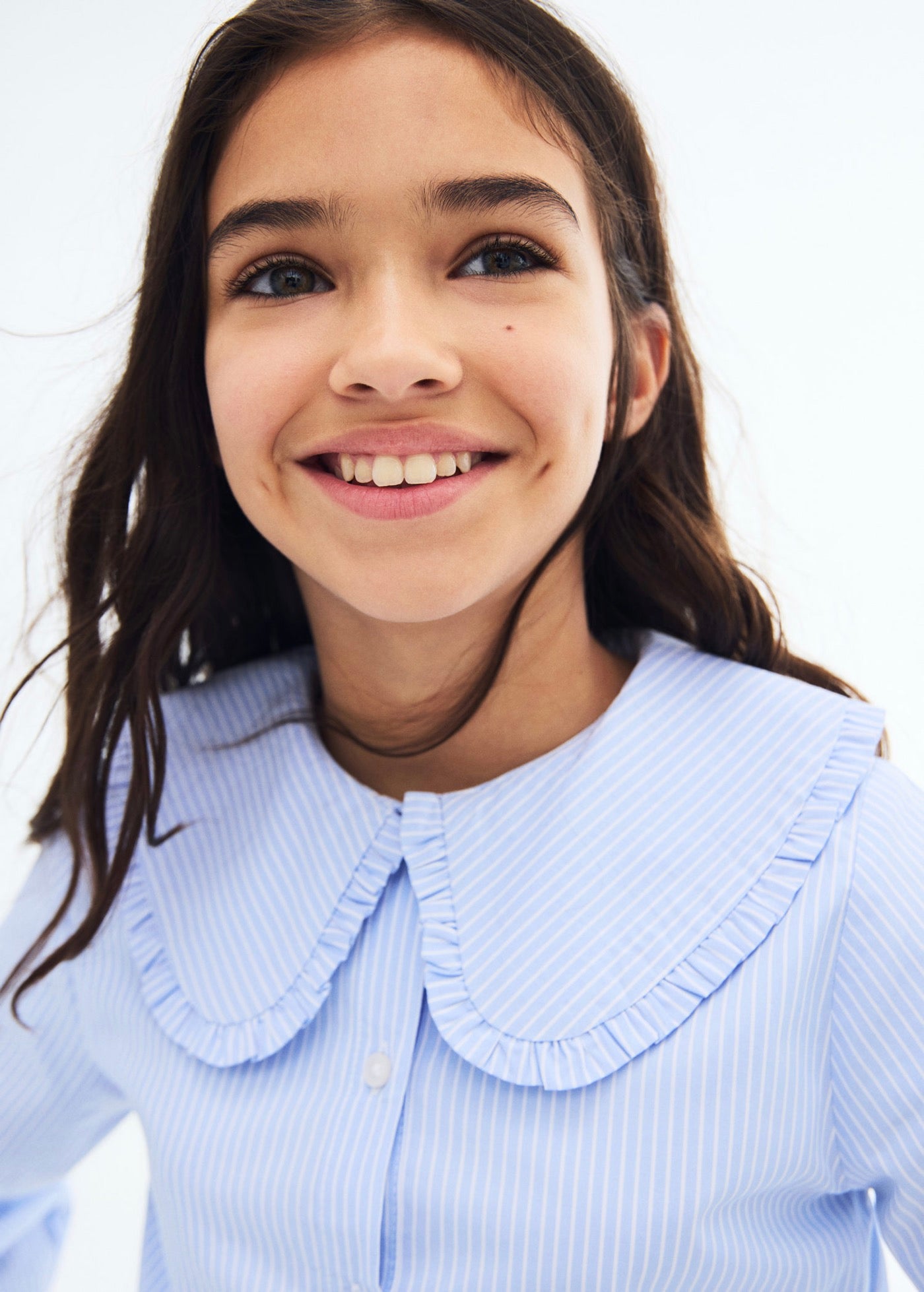 Chemise Carmen Bleu - Fille