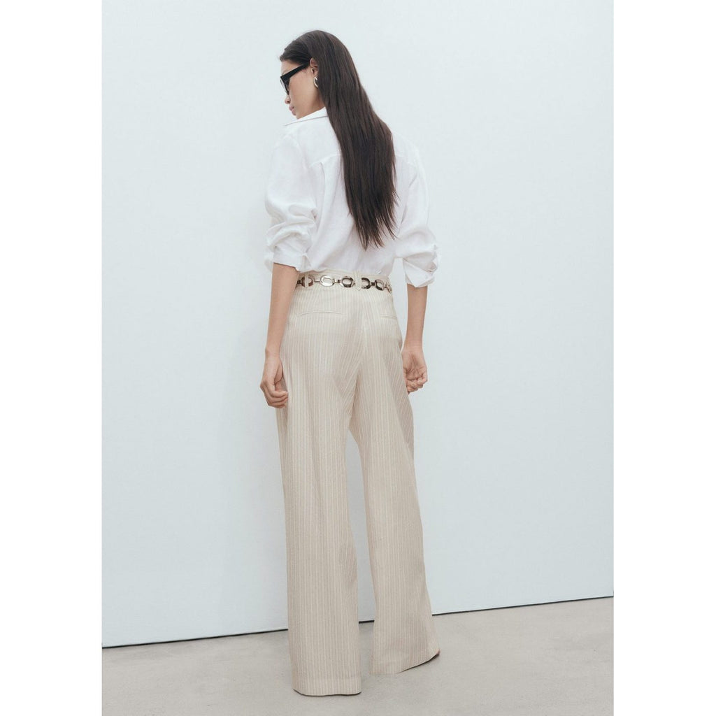 Pantalon Large À Rayures