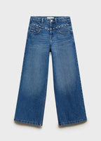 Jean Studs Bleu Marine - Fille