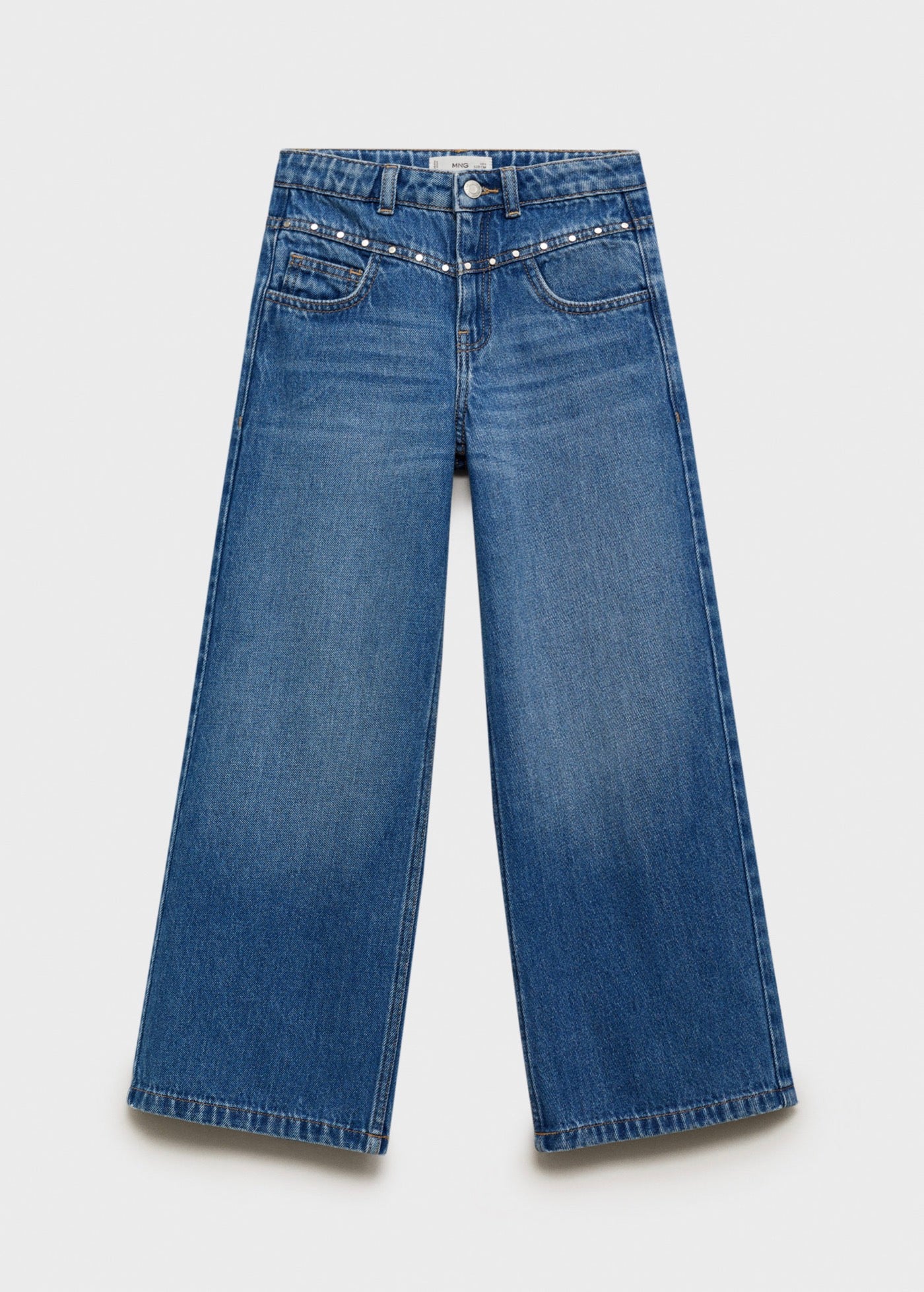 Jean Studs Bleu Marine - Fille