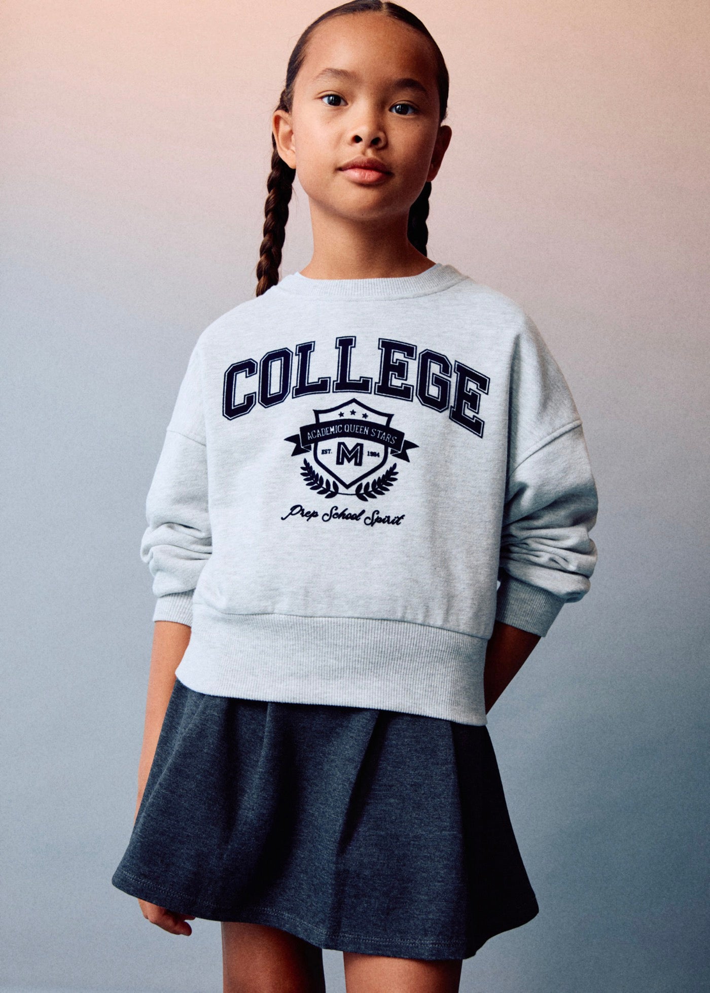 Cambri Medium Grey Marl Sweatshirt - Girl