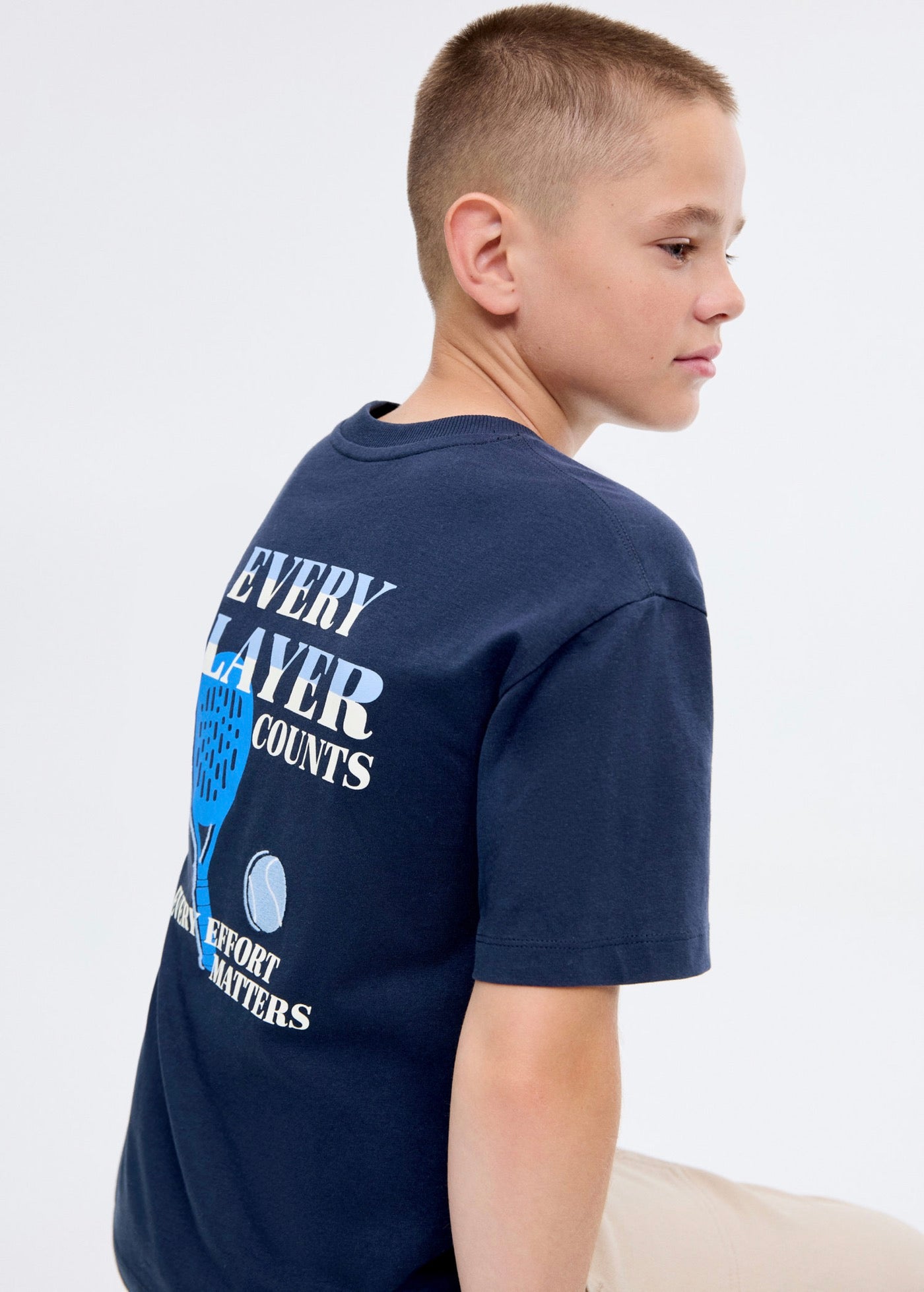 T-Shirt Player Bleu Marine - Garçon