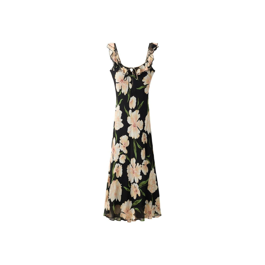 Robe À Fleurs Détail Volants