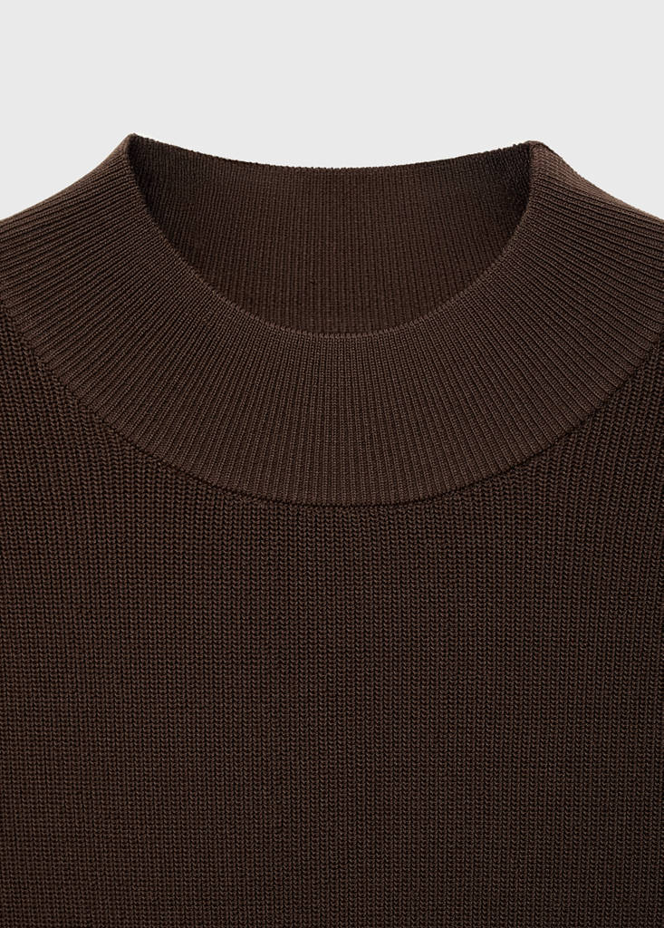 Abito In Maglia Collo Alto