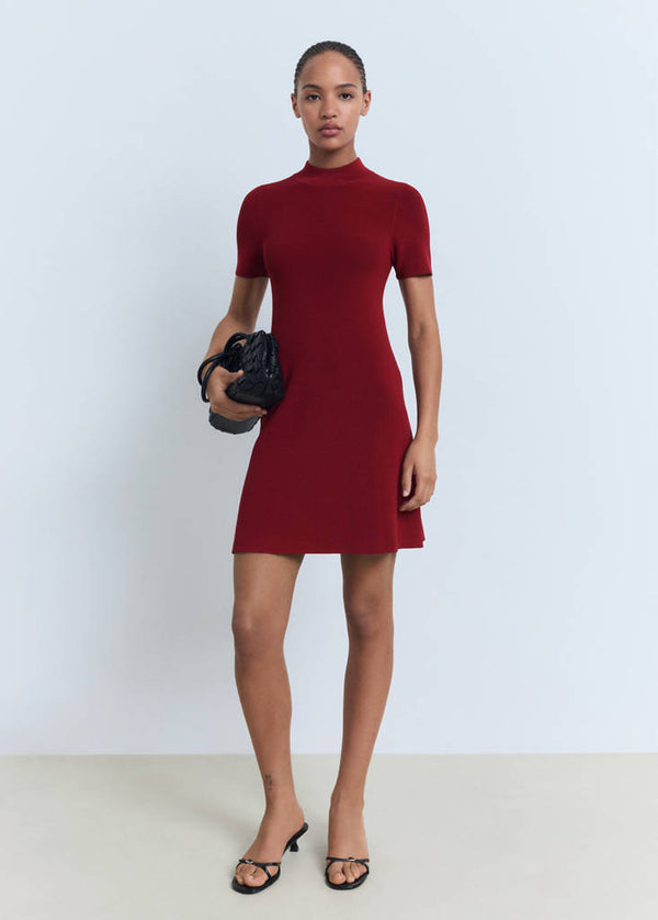 Robe Maille Col Montant