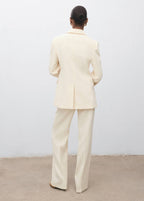 Pantalón De Traje Recto De Tiro Medio