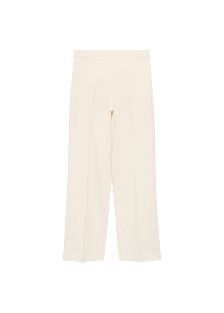 Pantalón De Traje Recto De Tiro Medio