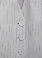 Gilet De Costume À Fines Rayures