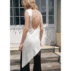 Top Satiné Asymétrique