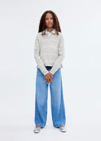 Pull Katie Gris Clair Chiné - Fille