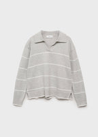 Pull Katie Gris Clair Chiné - Fille