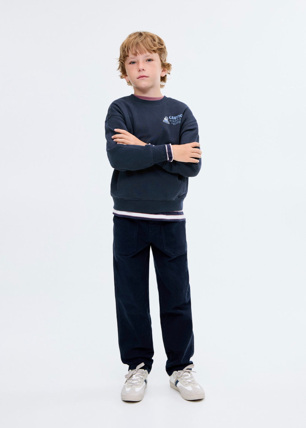 Sweat Caution Bleu Marine - Garçon